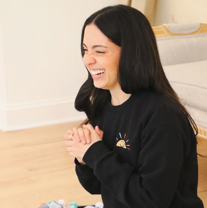 Jessica Aleman laughing during a session
